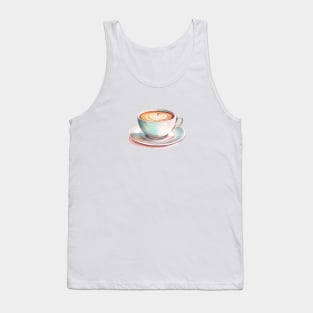 Cappuccino Heart Art Tank Top